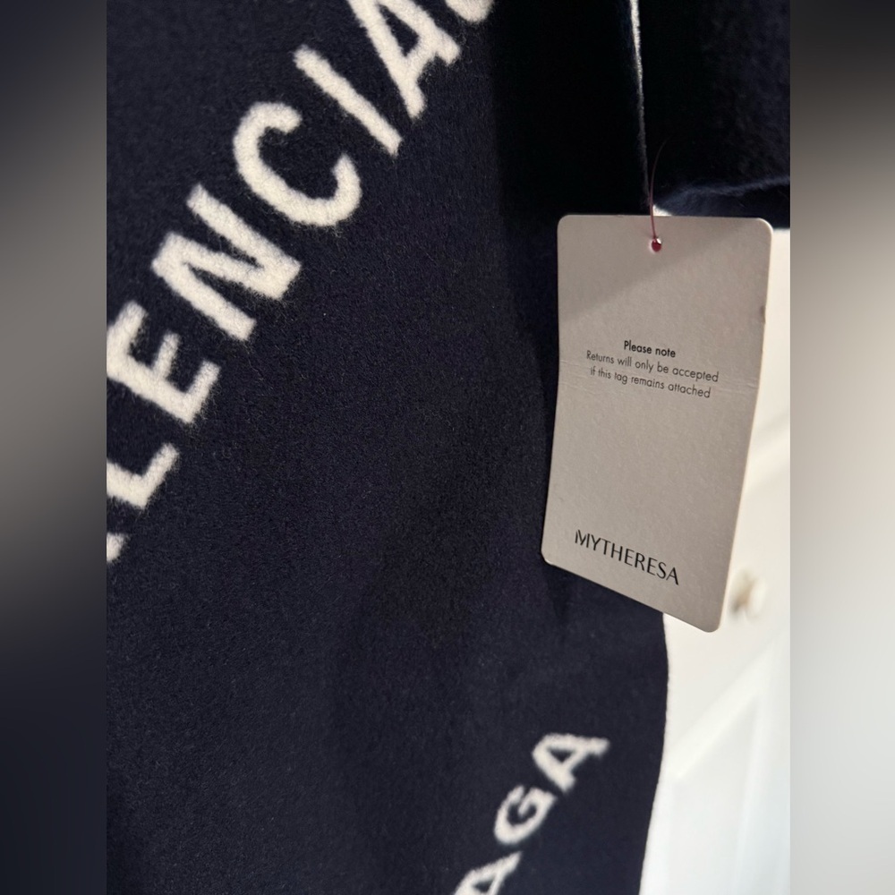 BRAND NEW Balenciaga Logo Limited Edition Jacquard Cashmere Coat New with Tags - Picture 11 of 14